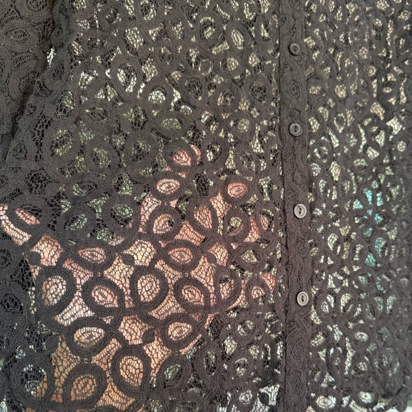 Notations Black 3/4 Sleeve Button Down Shirt - Picture 4 of 7